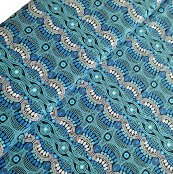 DESERT FLORA BLUE Aborigines Stoff aus Australien